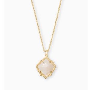 Kacey Gold Ivory Long Pendant Necklace